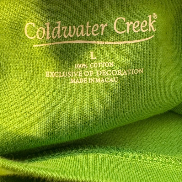 Coldwater Creek Women's Green Embroidered Top - Picture 10 of 12
